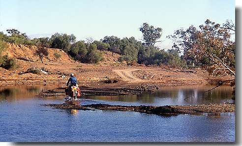Australia Bicycle Touring Photos River Crossing