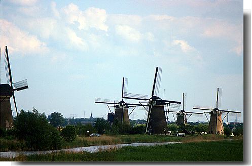 Windmills along Lek River