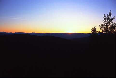 Mountain sunset