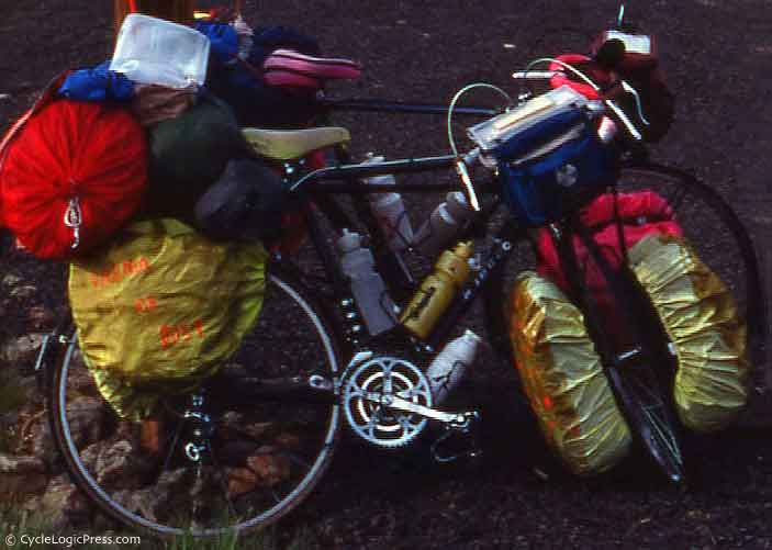 loaded touring bike